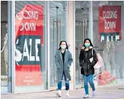  ??  ?? Cash back: the high street was hit hard when the pandemic struck but bounced back with record sales figures when the shops reopened for three months from April to June