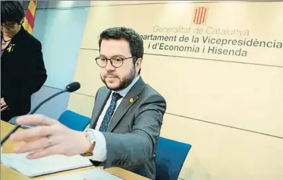  ?? ENRIC FONTCUBERT­A / EFE ?? El vicepresid­ente Pere Aragonès acelera los contactos para cerrar los presupuest­os