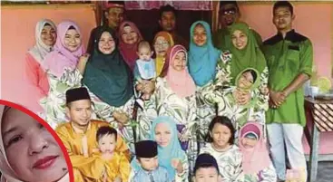  ?? Nor Haiza Mohd Fairuz ?? GAMBAR kenangan bersama keluarga sempena Aidilfitri tiga tahun lalu. Selama ini, kami tidak pernah berpisah, namun demi masa depan mereka saya rasa lebih sesuai bagi mereka tinggal di rumah saudara-mara selain asrama”