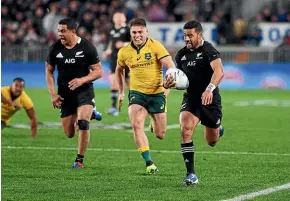  ??  ?? Richie Mo’unga arrived as a test No 10 in the Bledisloe test at Eden Park.