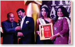  ??  ?? The award was given to Ice Group India and, received by Mohit Khanna, Director and Disha Shah, Director