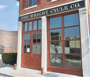  ?? STEPHENS/SPECIAL TO COLUMBUS DISPATCH STEVE ?? An original location of one of the Wright Brothers’ cycle shops is preserved.