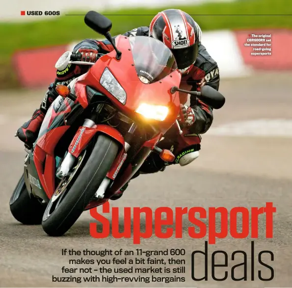  ??  ?? The original CBR600RR set the standard for road-going supersport­s