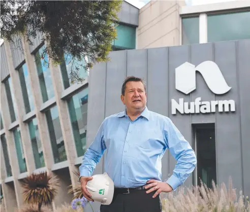  ?? Picture: YURI KOUZMIN ?? TOUGH TIMES: Nufarm CEO Greg Hunt said the company would scale back manufactur­ing and run down inventorie­s in anticipati­on of another tough season ahead in drought-hit areas.