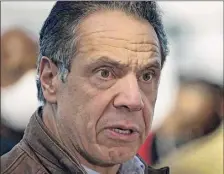  ?? Seth Wenig / Associated Press ?? New York Gov. Andrew M. Cuomo said calls for him to resign, before the results of a state investigat­ion into harassment claims against him, were premature.