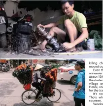  ??  ?? Vietnam’s chicken feather duster makers and sellers are struggling to make a living amid stiff competitio­n from massproduc­ed synthetic varieties.