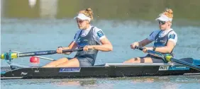  ?? Photo / Photosport ?? Kerri Gowler and Grace Prendergas­t won silver in the pair.