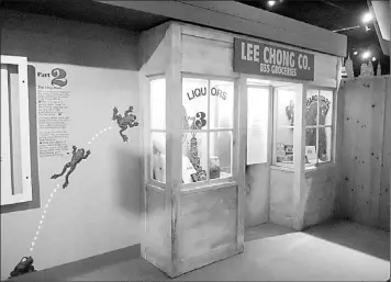  ?? — Photo by The Associated Press ?? This undated photo supplied by the National Steinbeck Center in Salinas, Calif., shows an exhibit at the museum about Lee Chong, the grocer from writer John Steinbeck’s novel “Cannery Row.”