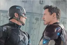  ?? MARVEL STUDIOS ?? “Captain America: Civil War” stars Chris Evans and Robert Downey Jr. are back in “Avengers: Infinity War.”