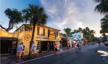 ??  ?? TOP: Captain Tony’s Saloon—first home of Sloppy Joe’s Bar in Key West. LEFT: Turtle Hospital in Marathon in the Florida Keys.