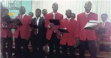  ??  ?? Port Antonio Seventh-day Adventist Church Men’s Chorale.