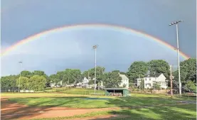  ?? PROVIDED ?? Rainbow over Leary Field.