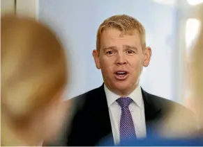  ?? JOHN BISSET/STUFF ?? Education Minister Chris Hipkins said fiscal constraint­s had stopped the student loan cap being removed immediatel­y. ‘‘We will be considerin­g this for 2019.’’