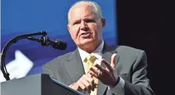  ?? NICHOLAS KAMM/AFP VIA GETTY IMAGES ?? Rush Limbaugh, a conservati­ve radio talk show host who said in October that his lung cancer was terminal, died Wednesday.