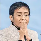  ?? Foto: AFP / Odd Andersen ?? „Wir arbeiten weiter“: „Rappler“Gründerin Maria Ressa.