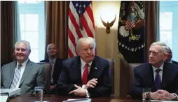  ??  ?? US PRESIDENT Donald Trump holds a cabinet meeting at the White House yesterday.