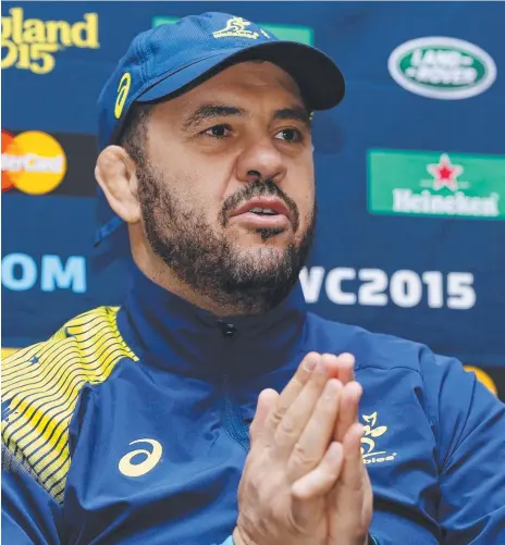  ?? Picture: REUTERS ?? FAST TRACK: Australia’s head coach Michael Cheika is on the cusp of what would be his greatest coaching achievemen­t.