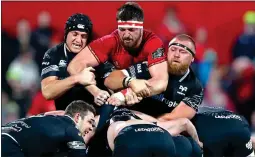  ??  ?? HARD WORK: Jean Kleyn getting stuck into an Ospreys maul in the Pro14 earlier this month at Musgrave Park