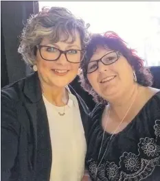  ?? SUBMITTED ?? Tanya Marie Olscamp with long-time friend Rose Oickle of Springfiel­d, Annapolis County, at the One Woman Fearless Summit in Halifax. Oickle supported Olscamp throughout Olscamp’s cancer journey.