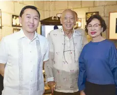  ??  ?? Bohol Rep. Arthur Yap, Sonny Tinio and Palo, Leyte Mayor Remedios ‘Matin’ Petilla.