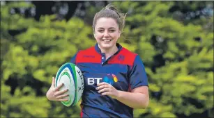  ?? Photo: Scottish Rugby Union ?? Oban’s Abi Evans helped Scotland win the Women’s Rugby Europe Trophy in Hungary.