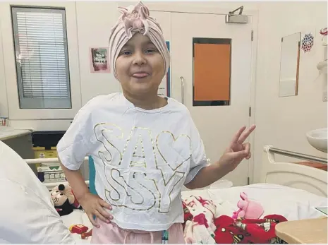  ??  ?? Sunderland youngster Chloe Gray has received a life-saving stem-cell transplant at Newcastle’s Royal Victoria Infirmary.