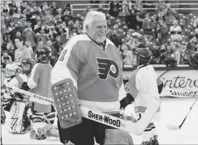  ?? JIM MCISAAC/ GETTY IMAGES ?? Last New Year’s Day, Bernie Parents strapped on his old pads one more time for an alumni game against the New York Rangers at Citizens Bank Park in Philadelph­ia.