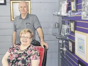  ?? LYNN CURWIN/TRURO NEWS ?? Brenda and Clarence Dennis have decided it’s time to retire. They plan to close the Nova Scotian Emporium on June 8.
