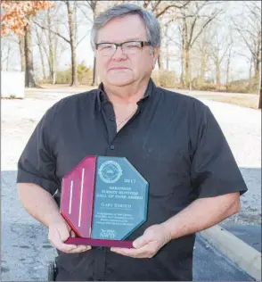  ?? MARK BUFFALO/THREE RIVERS EDITION ?? Gary Stroud of Batesville is the newest inductee into the Arkansas Turkey Hunters Hall of Fame. He received the honor at the state banquet for the Arkansas chapter of the National Wild Turkey Federation on Jan. 6 at the Benton Event Center.