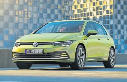  ??  ?? The new Volkswagen Golf comes in four powertrain options including a plug-in hybrid version.