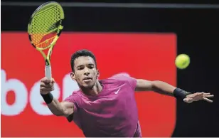  ?? CHRISTOF KOEPSEL GETTY IMAGES FILE PHOTO ?? “There were things that I would have liked to have done better, have more success in some tournament­s, but that’s it,” said Felix Auger-Aliassime on Monday.