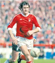  ?? ?? Lloyd in action for Forest in 1979: though he enjoyed great success under Brian Clough, he admitted regretting asking for a transfer from Liverpool, saying: ‘I threw my toys out of the pram’