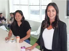  ?? PROVIDED BY ZILLIANT ?? Upon returning to the office, Zilliant executives Samantha Leung, left, and Lindsay Duran wanted to make sure certain perks, including Taco Tuesdays, returned to the Austin, Texas-based startup.