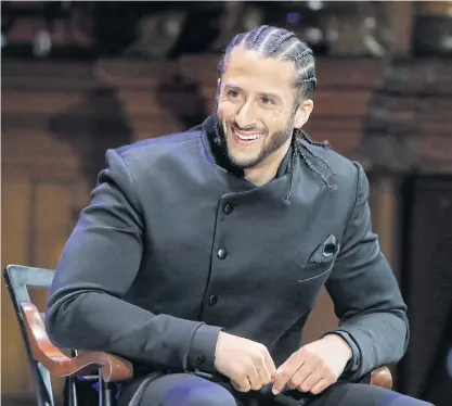  ??  ?? Former quarterbac­k Colin Kaepernick attends an event last year.