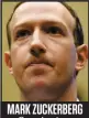  ??  ?? MARK ZUCKERBERG Grand patron de Facebook