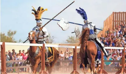  ?? THE REPUBLIC ?? There’s nothing like some friendly jousting to help visitors enjoy the Arizona Renaissanc­e Festival, which runs through April 2 in Gold Canyon.