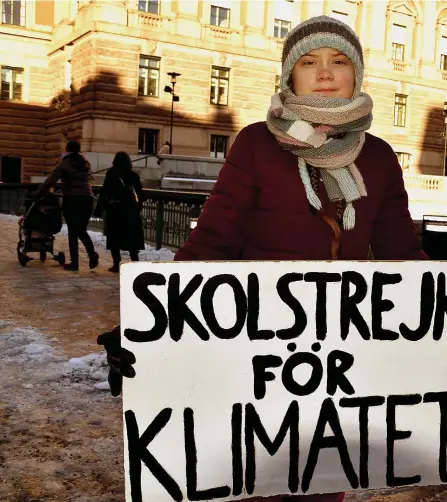  ?? HEIDI HAKALA
FOTO: SPT/ ?? Svenska klimatakti­visten Greta Thunberg berättade i går på Twitter att hon tänker sluta klimatstre­jka.