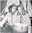  ??  ?? Hardin with Nina Shipman in a scene from Bronco: the series’ catchy theme song was the subject of several ribald parodies