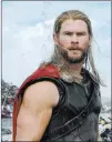  ??  ?? Marvel Studios Chris Hemsworth in a scene from “Thor: Ragnarok.”