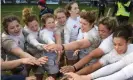  ?? Photograph: Alex Davidson/The RFU Collection/Getty Images ?? England players after beating Ireland in February.