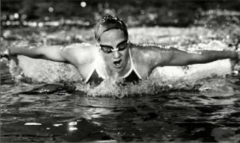  ?? Post-Gazette ?? Melanie Buddemeyer of Penn Hills was one of the best butterfly specialist­s in the country. Her WPIAL record still stands after 35 years.