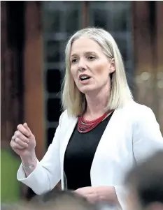  ?? JUSTIN TANG/THE CANADIAN PRESS ?? Minister of Environmen­t and Climate Change Catherine McKenna said a new environmen­tal assessment system will help improve certainty to attract investment­s and prevent the polarizati­on of sides and legal battles such as those currently affecting the...