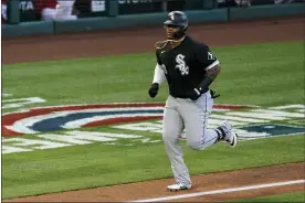  ?? ASHLEY LANDIS — THE ASSOCIATED PRESS ?? Chicago White Sox’s Yermin Mercedes (73) runs the bases after hitting a home run during the second inning of a baseball game against the Los Angeles Angels Saturday, April 3, 2021, in Anaheim