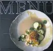  ?? Christian Schulz ?? Scallop, pickled cucumber, melon and sunflower tahini in a cucumber miso broth.