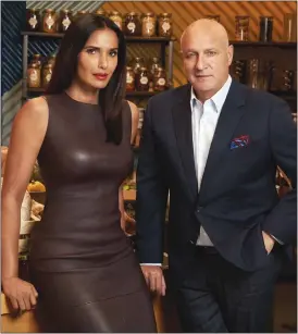  ?? ?? Padma Lakshmi and Tom Colicchio return to host Season 20of “Top Chef”