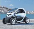  ?? FOTO: RENAULT/DPA ?? Vier Räder und ein Dach über dem Kopf: Fahrzeuge wie der Twizy von Renault üben sich in Minimalism­us.