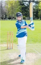  ?? ?? Sam Griffiths, 11, was awarded an ANZ cricket grant and a sports gear grant, to help with the financial costs of playing sports.