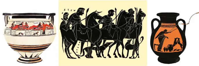  ?? ?? Στo βιβλίο, με την εξαίσια εικονογράφ­ηση της Χαράς Μαραντίδου, μαθαίνουμε ότι για πρώτη φορά σκηνές με σκυλιά ως οικόσιτα ζώα διαπιστώνο­νται στην ελληνική τέχνη, κυρίως από την Αρχαϊκή περίοδο, από τον 7ο αι. π.Χ.