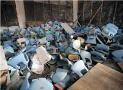  ??  ?? Described as “the jewel of the crown,” the Maracana has become a dumping ground for dozens of vandalized seats.