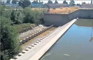  ?? SANTA CLARA VALLEY WATER DISTRICT ?? The Alamitos Drop Structure is located on the Guadalupe River just downstream of the confluence of Alamitos Creek and Guadalupe Creek. The structure is used in spring to help recharge local aquifers.